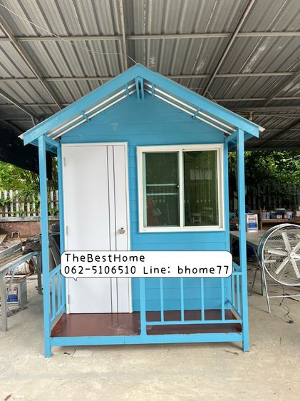 ขายบ้านสำเร็จรูปขนาดเล็ก ทรงจั่ว สีฟ้า สินค้าพร้อมส่ง รูปที่ 2