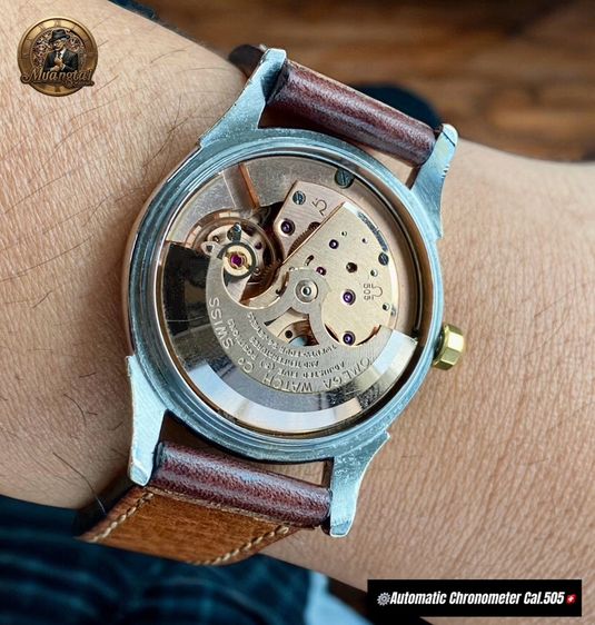 Omega Constellation Arrow Head Original Pie-Pan Cross Hair Dial Automatic Chronometer Cal.505 Swiss 14k Goldcap รูปที่ 9