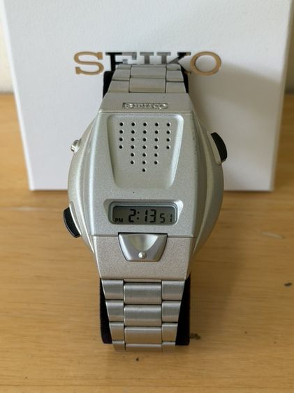 SEIKO SBJS001 Silver Voice digital Hard Rex Bracelet type Men's Watch รูปที่ 4