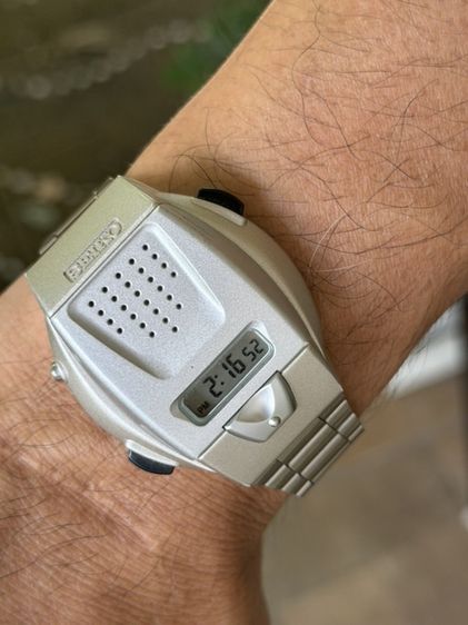 SEIKO SBJS001 Silver Voice digital Hard Rex Bracelet type Men's Watch รูปที่ 18