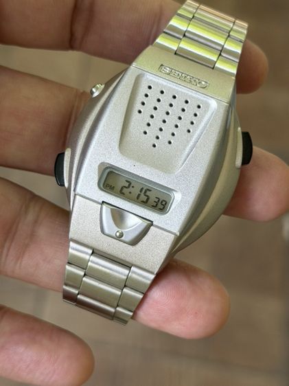 SEIKO SBJS001 Silver Voice digital Hard Rex Bracelet type Men's Watch รูปที่ 9