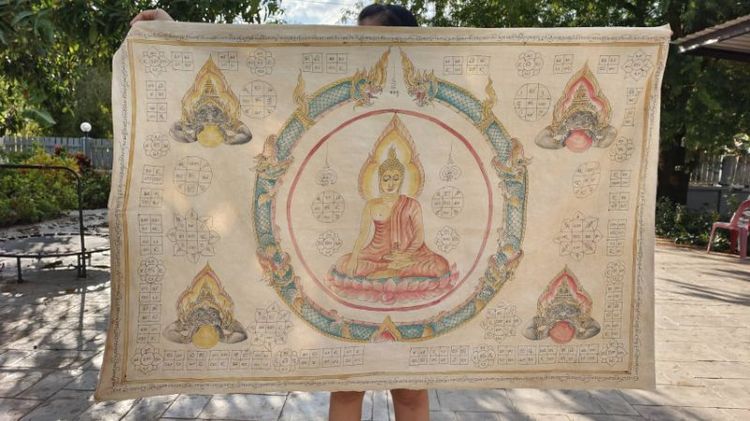 ผ้ายันต์เขียนมือทั้งผืนสวยๆ