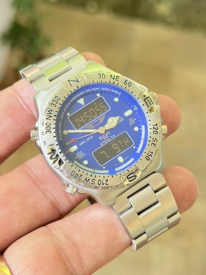 ELGIN Aero Gear Stealth 1864 Watch Timepiece Multi Function Analog Digital รูปที่ 11