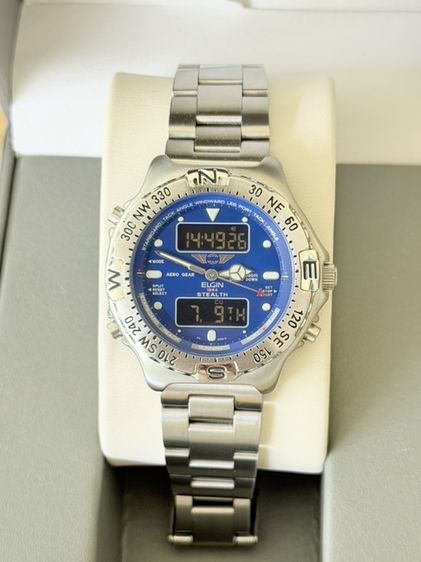 ELGIN Aero Gear Stealth 1864 Watch Timepiece Multi Function Analog Digital รูปที่ 3