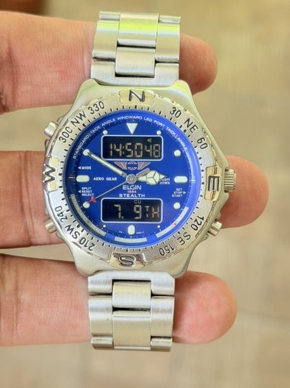 ELGIN Aero Gear Stealth 1864 Watch Timepiece Multi Function Analog Digital รูปที่ 16