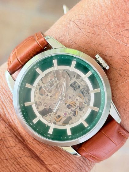 อื่นๆ เงิน FURBO Design Gear GEAR Auto Skeleton Men’n Watch NF04W-SSGR