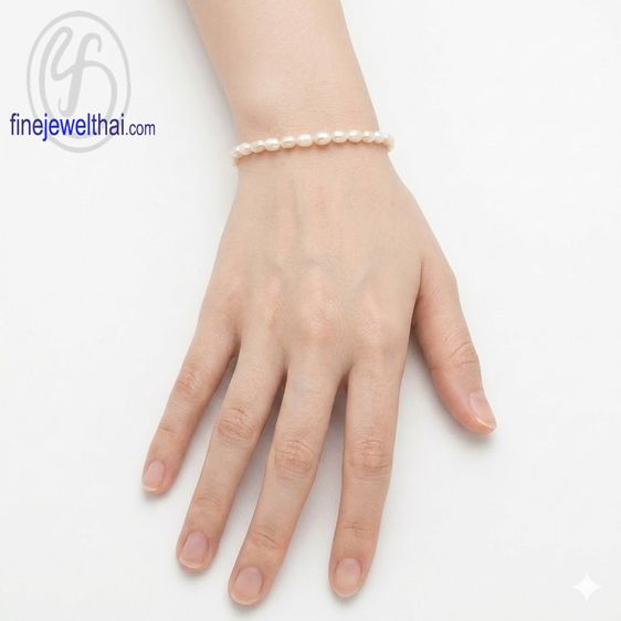Finejewelthai สร้อยข้อมือมุกแท้ มุกน้ำจืด Bg10 รูปที่ 3