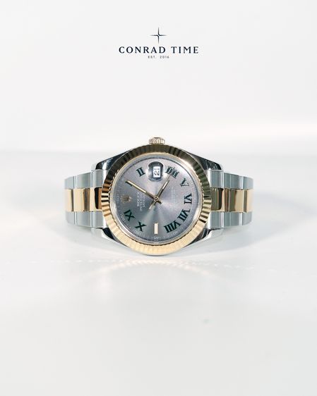 Rolex Datejust ll 116333 Grey Wimbledon Dial Two-Tone Oyster 2014 41mm. Fullset  รูปที่ 5