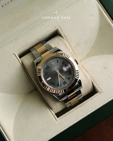Rolex Datejust ll 116333 Grey Wimbledon Dial Two-Tone Oyster 2014 41mm. Fullset  รูปที่ 4