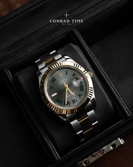 Rolex Datejust ll 116333 Grey Wimbledon Dial Two-Tone Oyster 2014 41mm. Fullset  รูปที่ 2