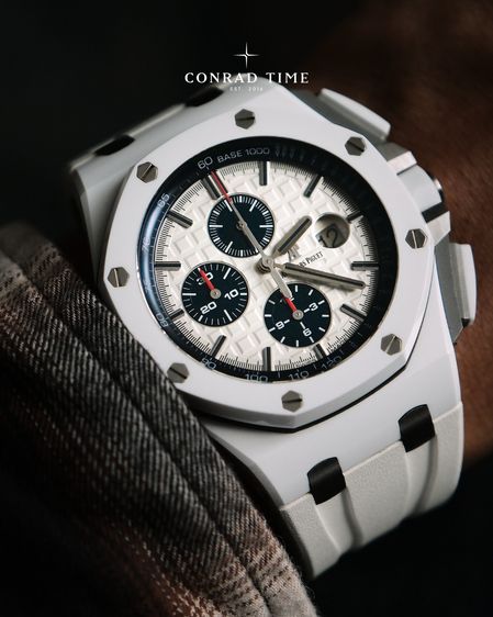 AP. Royal Oak Offshore 26402CB.OOA010CA01 White Dial White Rubber Strap 2014 44mm. Fullset  รูปที่ 6