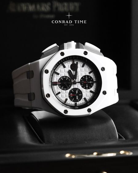 AP. Royal Oak Offshore 26402CB.OOA010CA01 White Dial White Rubber Strap 2014 44mm. Fullset  รูปที่ 2