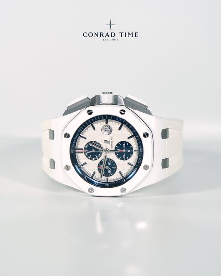 AP. Royal Oak Offshore 26402CB.OOA010CA01 White Dial White Rubber Strap 2014 44mm. Fullset  รูปที่ 7