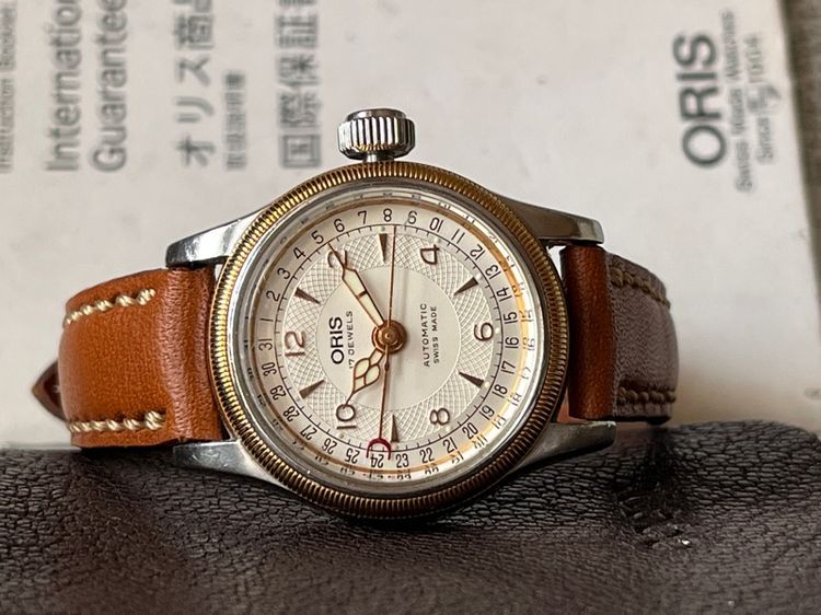 Oris Big Crown วันที่ก้ามปู ผู้หญิง 28มม รูปที่ 6