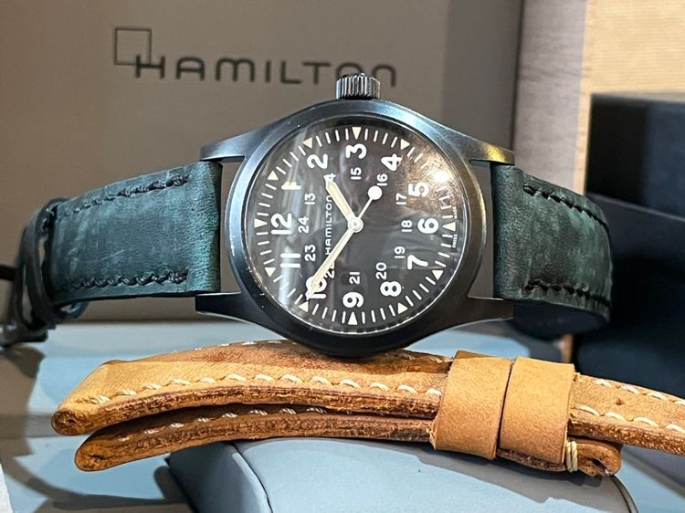 รับเทรด Hamilton Khaki Field Machanical สายใหม่ 2เส้น กล่องใบครบ รูปที่ 4