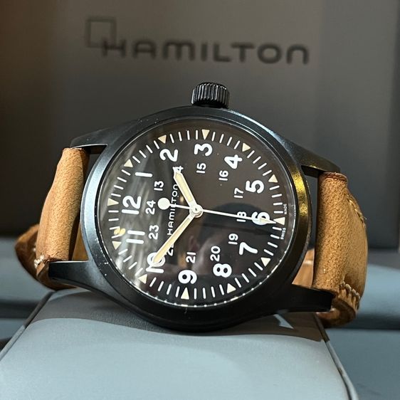 รับเทรด Hamilton Khaki Field Machanical สายใหม่ 2เส้น กล่องใบครบ รูปที่ 7