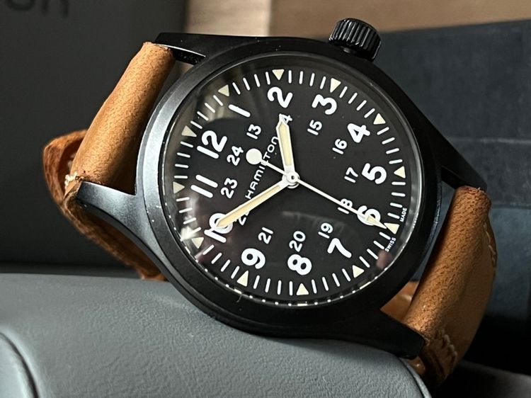 รับเทรด Hamilton Khaki Field Machanical สายใหม่ 2เส้น กล่องใบครบ รูปที่ 3