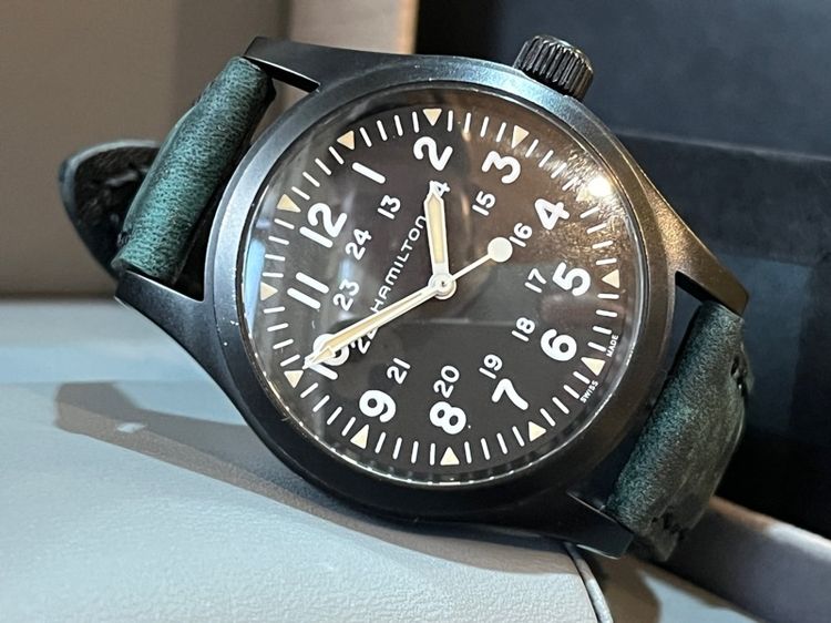 รับเทรด Hamilton Khaki Field Machanical สายใหม่ 2เส้น กล่องใบครบ