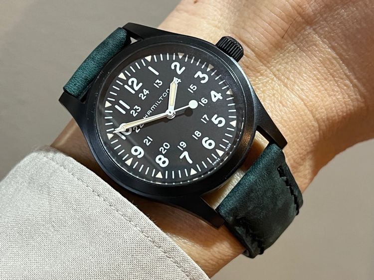 รับเทรด Hamilton Khaki Field Machanical สายใหม่ 2เส้น กล่องใบครบ รูปที่ 13