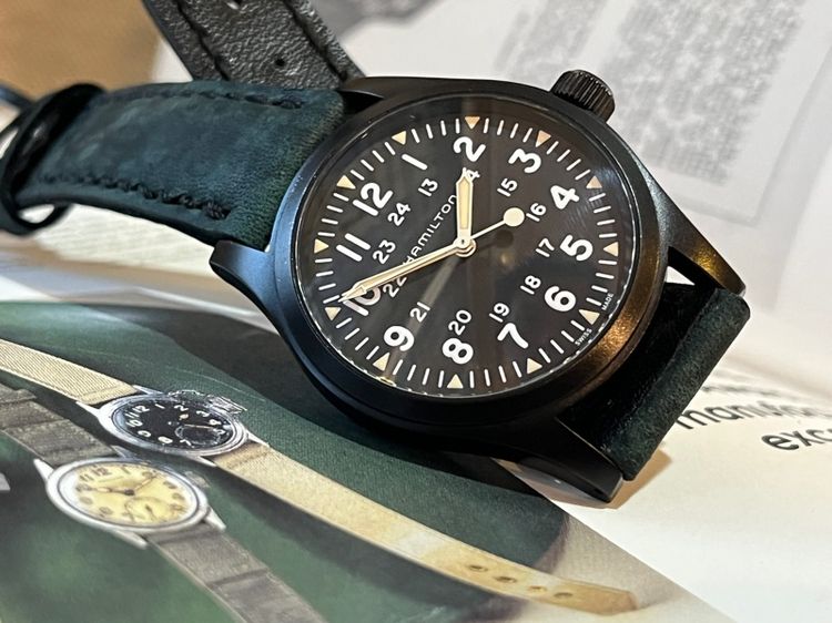 รับเทรด Hamilton Khaki Field Machanical สายใหม่ 2เส้น กล่องใบครบ รูปที่ 17