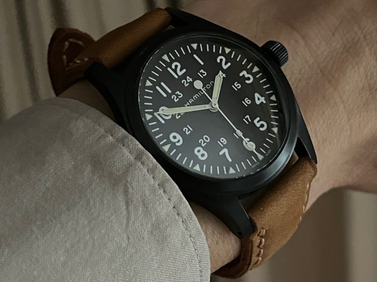 รับเทรด Hamilton Khaki Field Machanical สายใหม่ 2เส้น กล่องใบครบ รูปที่ 18
