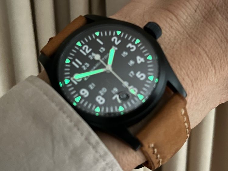 รับเทรด Hamilton Khaki Field Machanical สายใหม่ 2เส้น กล่องใบครบ รูปที่ 8