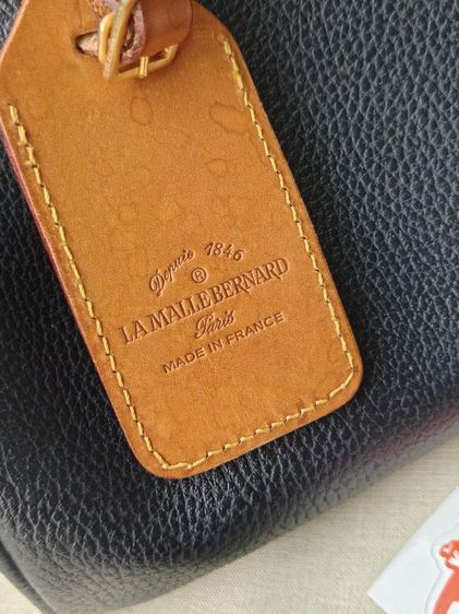 💼🇫🇷VINTAGE LA MALLE BERNARD PARIS Black Leather Boston Speedy Bag - Made in France แท้ รูปที่ 3
