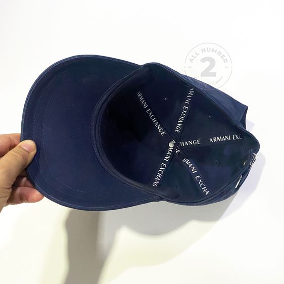 Armani Exchange หมวกแก๊ป สีกรมท่า งานแบรนด์แท้มือสอง สภาพสวย รูปที่ 6