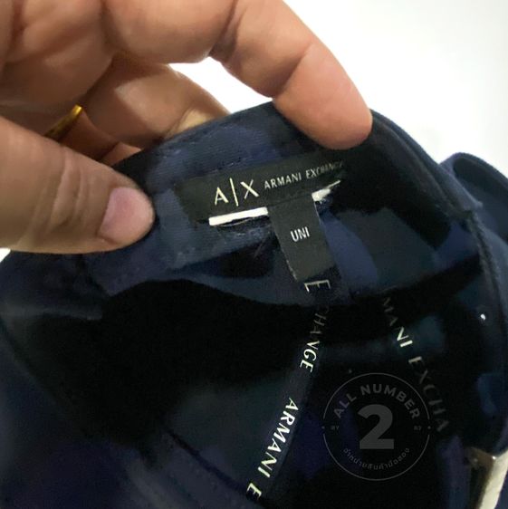 Armani Exchange หมวกแก๊ป สีกรมท่า งานแบรนด์แท้มือสอง สภาพสวย รูปที่ 5