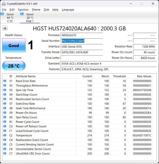 ที่เก็บข้อมูลและเมมโมรี่การ์ด HDD 2TB HGST Ultrastar 7200RPM เกรด Enterprise 