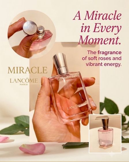 หญิง น้ำหอมแท้  Lancôme Miracle EDP 30ml (No Box) - มือ 1 ของใหม่ไม่เคยฉีด กลิ่นหอมฟลอรัลในตำนาน