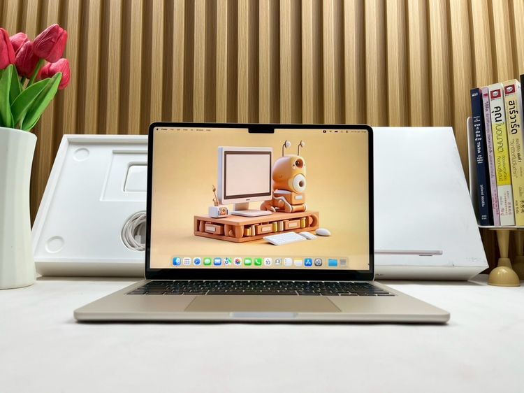 Apple แมค โอเอส 8 กิกะไบต์ อื่นๆ ไม่ใช่ MacBook Air 13-inch M2 2022 Ram16GB SSD256GB Starlight