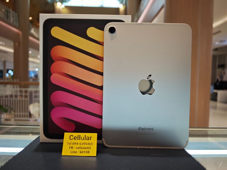iPad mini7 128GB ใส่ซิม ไร้รอย ประกันศูนย์ไทย6เดือน Batt100 ครบกล่อง