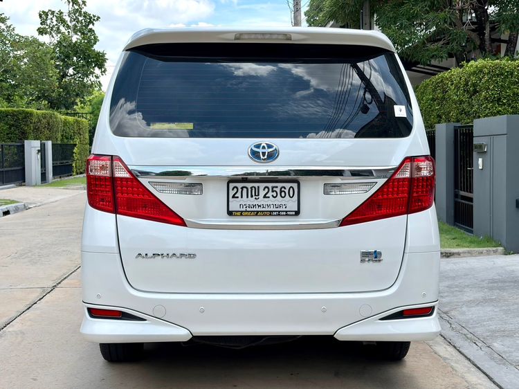 Toyota Alphard 2013 2.4 Hybrid E-Four 4WD Utility-car ไฮบริด ไม่ติดแก๊ส เกียร์อัตโนมัติ ขาว รูปที่ 4