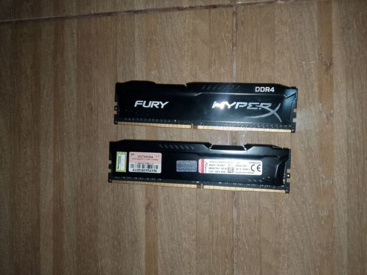 ที่เก็บข้อมูลและเมมโมรี่การ์ด 🔥 ขาย RAM DDR4 8GB 4GBx2 HyperX Fury สีดำ 🔥Bus 2666MHz CL16 เทสผ่าน ใช้งานปกติสภาพสวย ซี่ทองไม่ดำ ไม่เคยซ่อมราคา: ยกคู่ 1000 รวมส่ง / แยกตัวละ 600