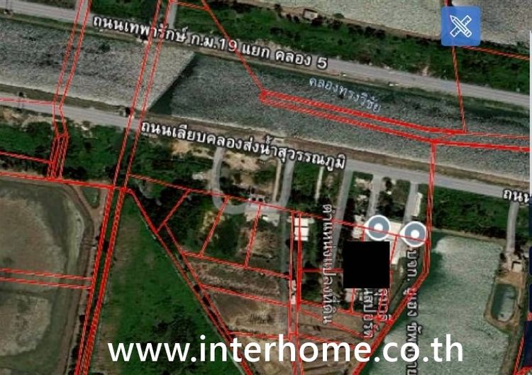 ที่ดินเปล่า 800 ตร.ว. ที่ดิน ใกล้โรงพยาบาลรามาธิบดีจักรีนฤบดินทร์ ถนนเลียบคลองส่งน้ำสุวรรณภูมิ ถนนเทพารักษ์ กม.19 แยกคลอง5 บางพลี  รูปที่ 3