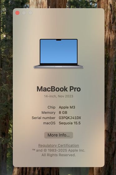 MacBook Pro 14 M3 8GB 512GB สภาพสวย apple care ยังเหลือ รูปที่ 2
