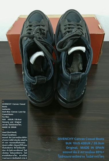 GIVENCHY Canvas Casual Boots, Men's 43EU/27.5-28.0cm Original MADE IN SPAIN ของแท้ มือ 2 สภาพเยี่ยม, รองเท้าบู้ทผ้าใบ GIVENCHY ไม่มีตำหนิใดๆ รูปที่ 11