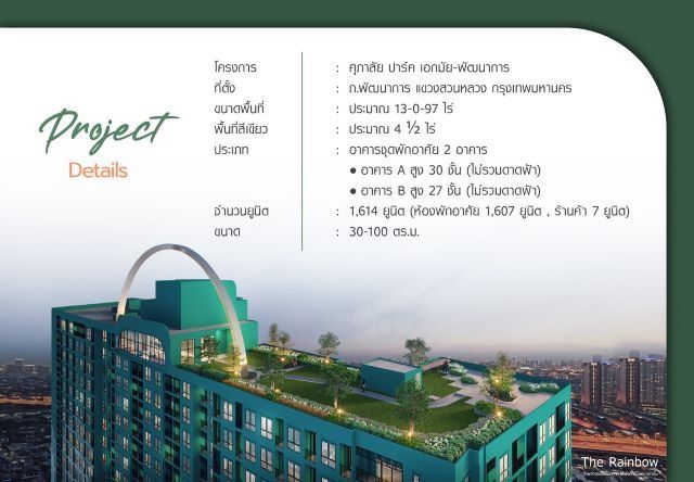 มีบางส่วน CM04452 ขายดาวน์ คอนโด ศุภาลัย ปาร์ค เอกมัย-พัฒนาการ Supalai Parc Ekkamai-Pattanakarn ถนนพัฒนาการ รูปที่ 3