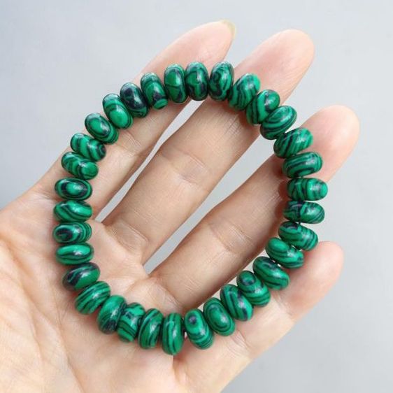 อื่นๆ สร้อยข้อมือหินมาลาไคต์ (Malachite) ทรงโดนัท
