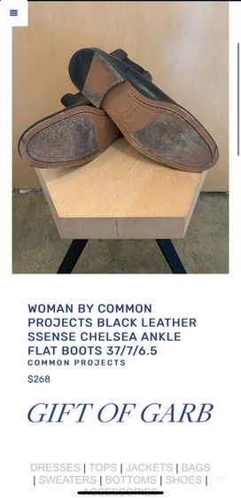 รองเท้าบู๊ทหนังแท้ Common Projects Sz.37eu23cm Made in Italy สีดำ ของใหม่เกือบหมื่น สภาพสวย รูปที่ 17