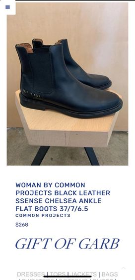 รองเท้าบู๊ทหนังแท้ Common Projects Sz.37eu23cm Made in Italy สีดำ ของใหม่เกือบหมื่น สภาพสวย รูปที่ 15