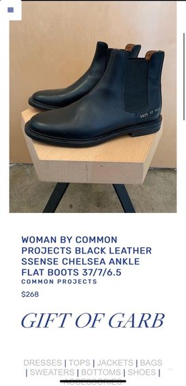 รองเท้าบู๊ทหนังแท้ Common Projects Sz.37eu23cm Made in Italy สีดำ ของใหม่เกือบหมื่น สภาพสวย รูปที่ 16