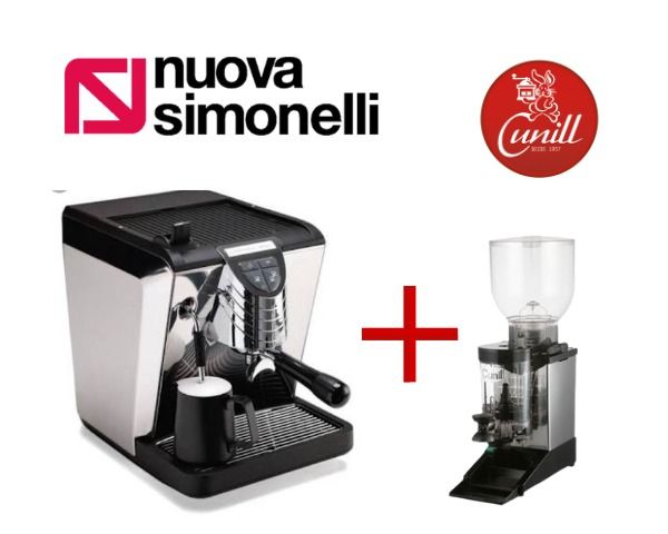 อุปกรณ์ร้านกาแฟ เครื่องชงกาแฟ NUOVA OSCAR II DIRECT(BLACK)+เครื่องบดเมล็ดกาแฟ CUNILL
