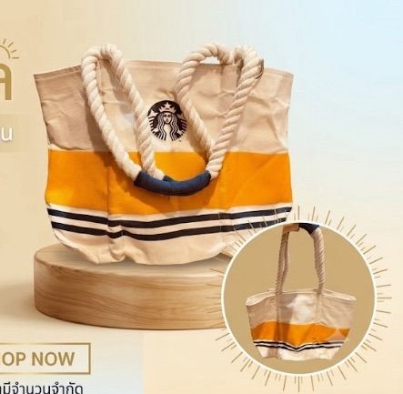อื่นๆ ไม่ระบุ อื่นๆ ส่งต่อกระเป๋าผ้าแคนวาส Starbucks แท้จากเกาหลี มือสองสภาพนางฟ้า ส่งฟรี!