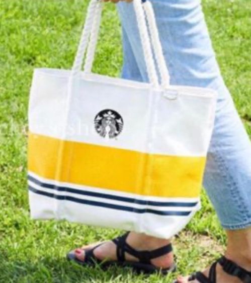 ส่งต่อกระเป๋าผ้าแคนวาส Starbucks แท้จากเกาหลี มือสองสภาพนางฟ้า ส่งฟรี! รูปที่ 2