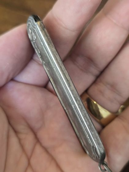หวีพกพาโบราณ (Antique Pocket Comb) ปลอกเงินแท้ ลวดลายดอกไม้หรือเถาวัลย์สไตล์อาร์ตนูโว รูปที่ 6