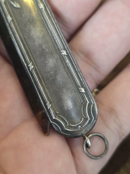 หวีพกพาโบราณ (Antique Pocket Comb) ปลอกเงินแท้ ลวดลายดอกไม้หรือเถาวัลย์สไตล์อาร์ตนูโว รูปที่ 5