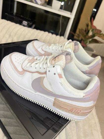 รองเท้าผ้าใบ หนังแท้ UK 6.5 | EU 40 | US 8 ขาว 🤍 Nike Air Force 1 Shadow ของแท้(รองเท้าผู้หญิง)