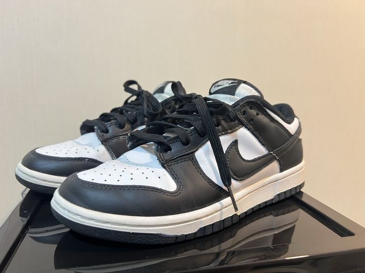 รองเท้าผ้าใบ หนังแท้ UK 6 | EU 39 1/3 | US 7.5 ดำ 🌟 Nike Air Jordan 1 Low Panda ของแท้ 100%